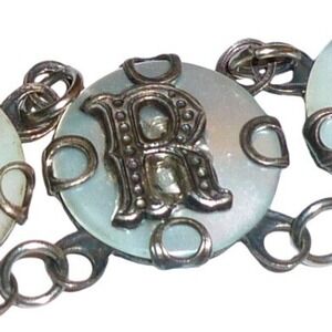 Vintage Mother of Pearl Paris Souvenir Bracelet Eiffel Tower Arc de Triomphe MCM